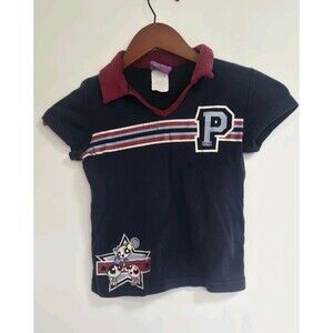 VTG Powerpuff Girls Polo Shirt Girls Toddler Kids Medium Cartoon Network Y2K